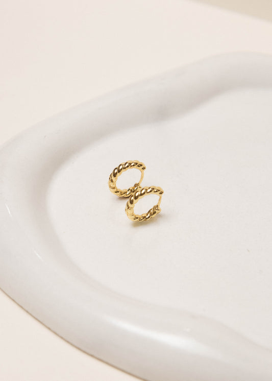 Aros romana - Plata con baño de oro