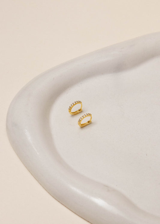 Aros basic - Plata con baño de oro