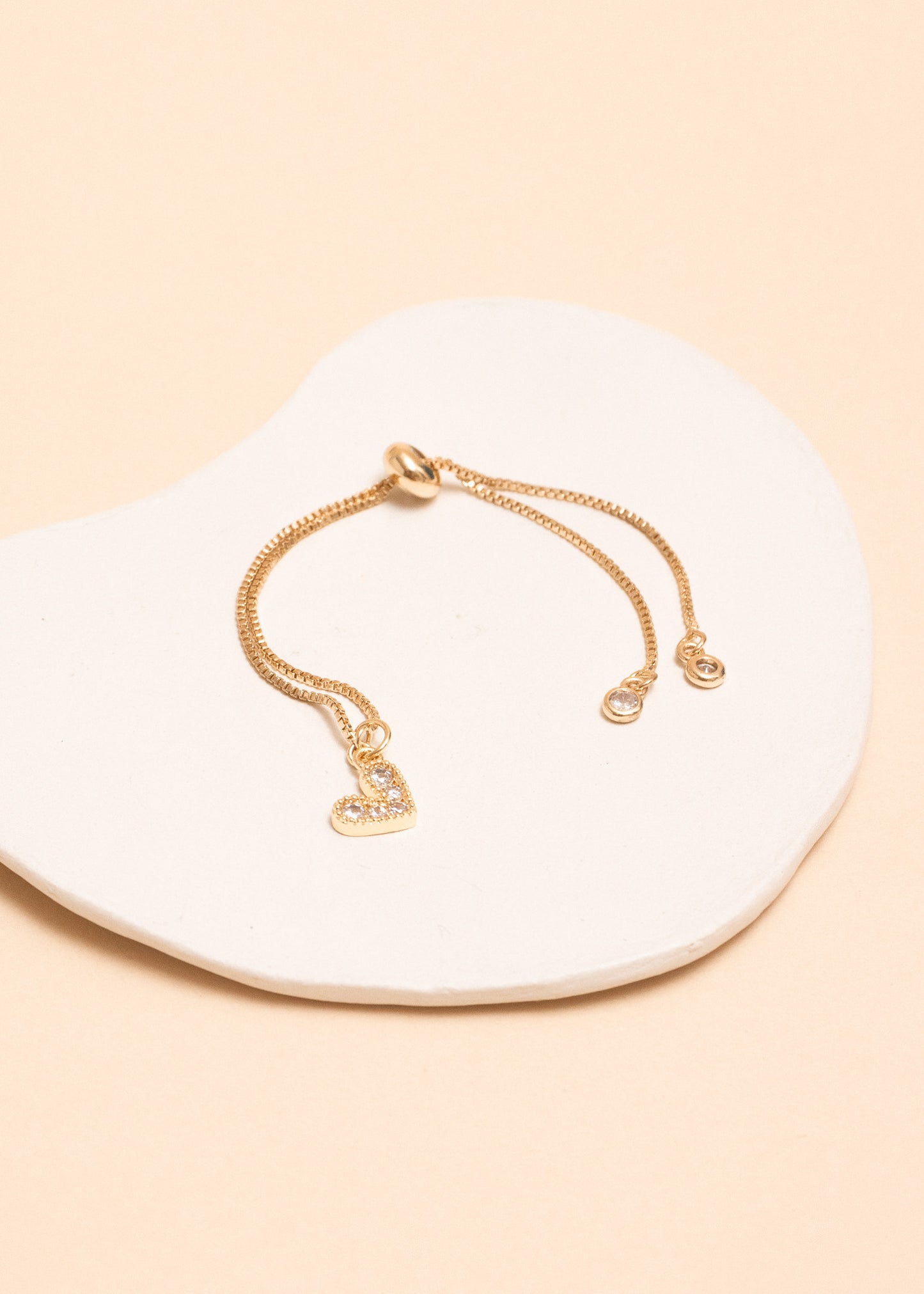 Pulsera corazón brillante