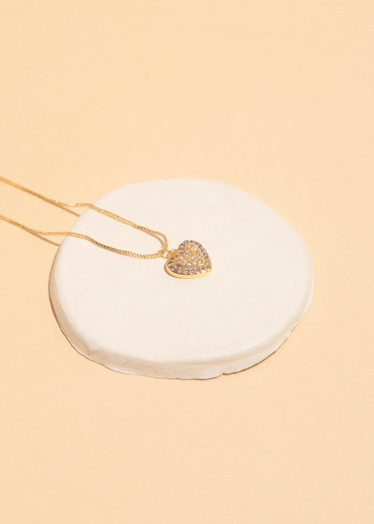 Collar mini circon lila