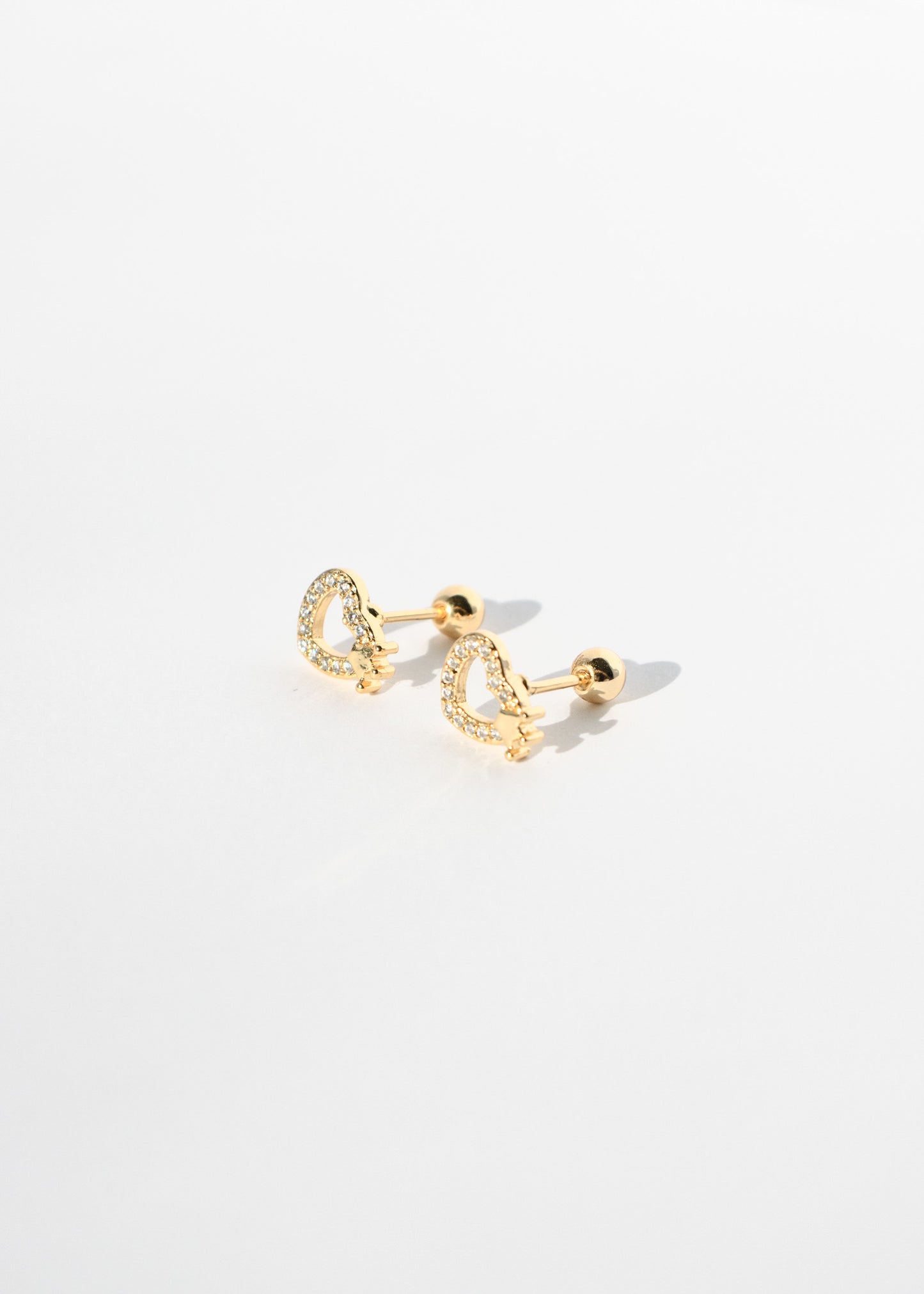 Aros corazón corona br