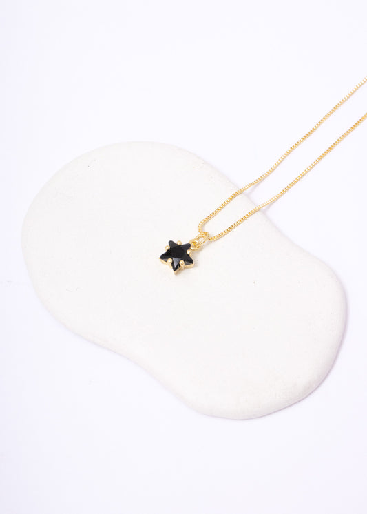 Collar estrella in black