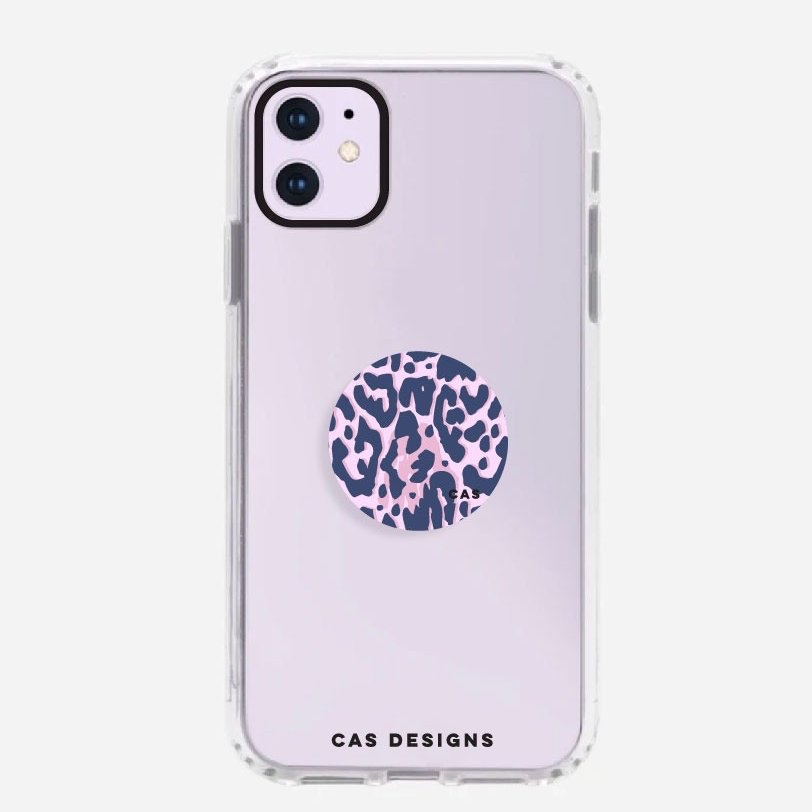 Leopard purple pop socket