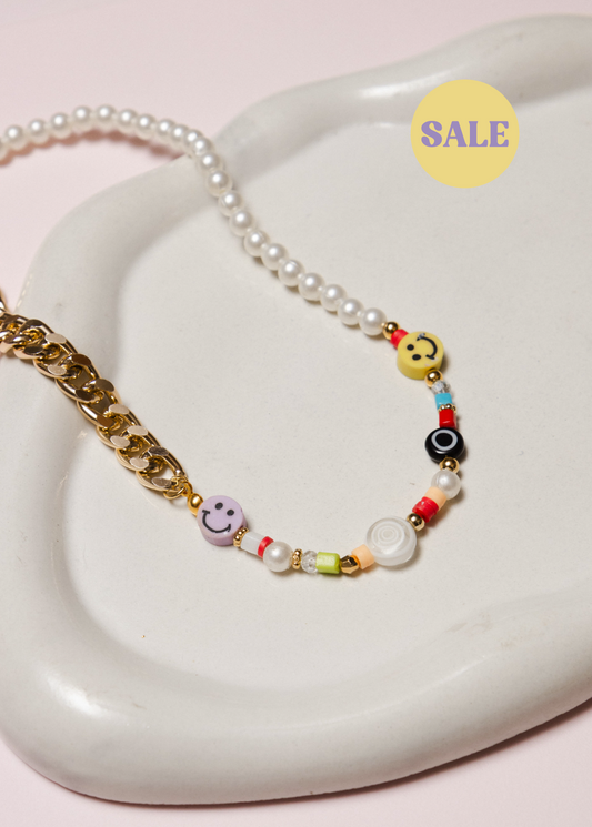 Collar charms lila x amarillo