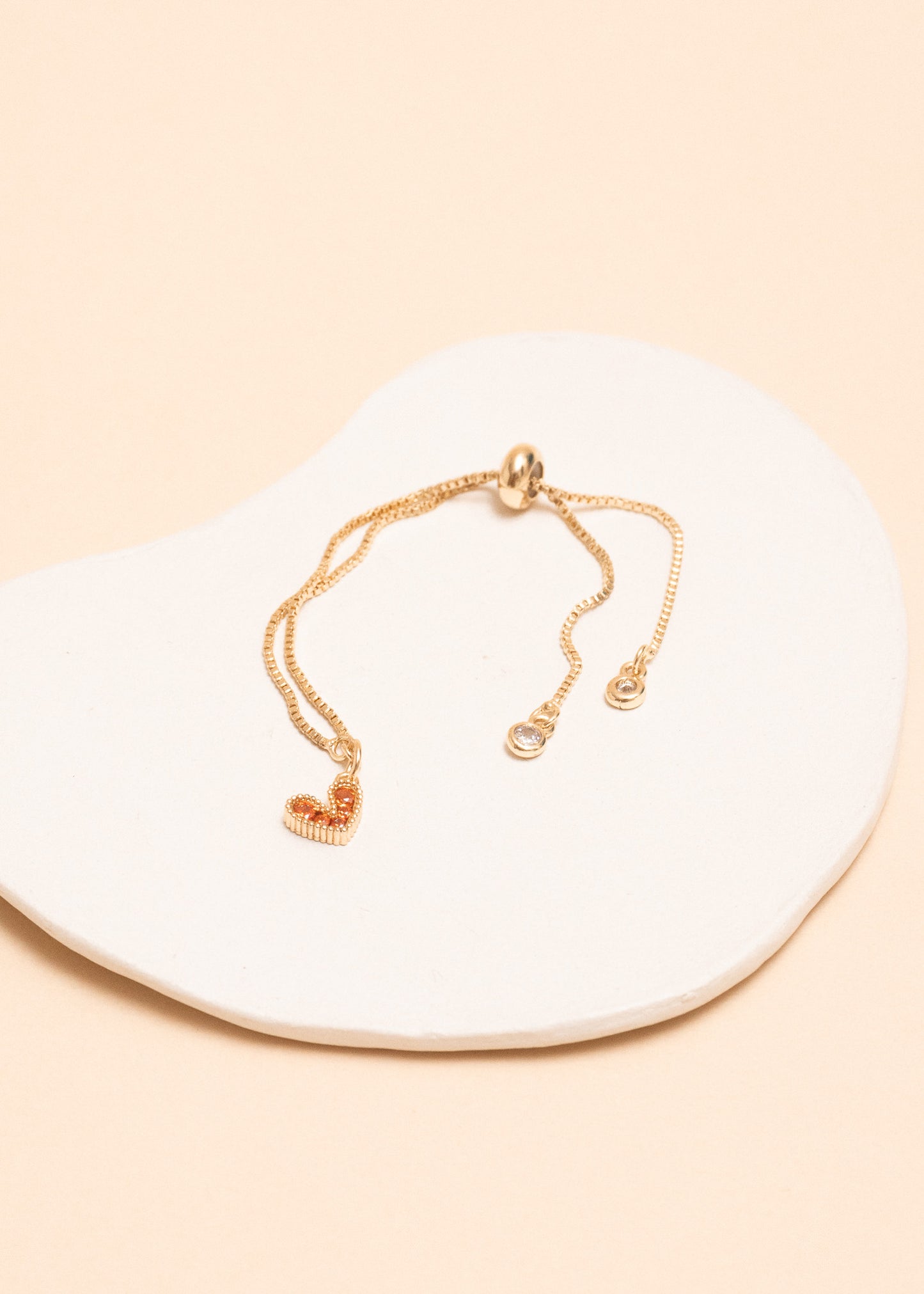 Pulsera corazón naranja