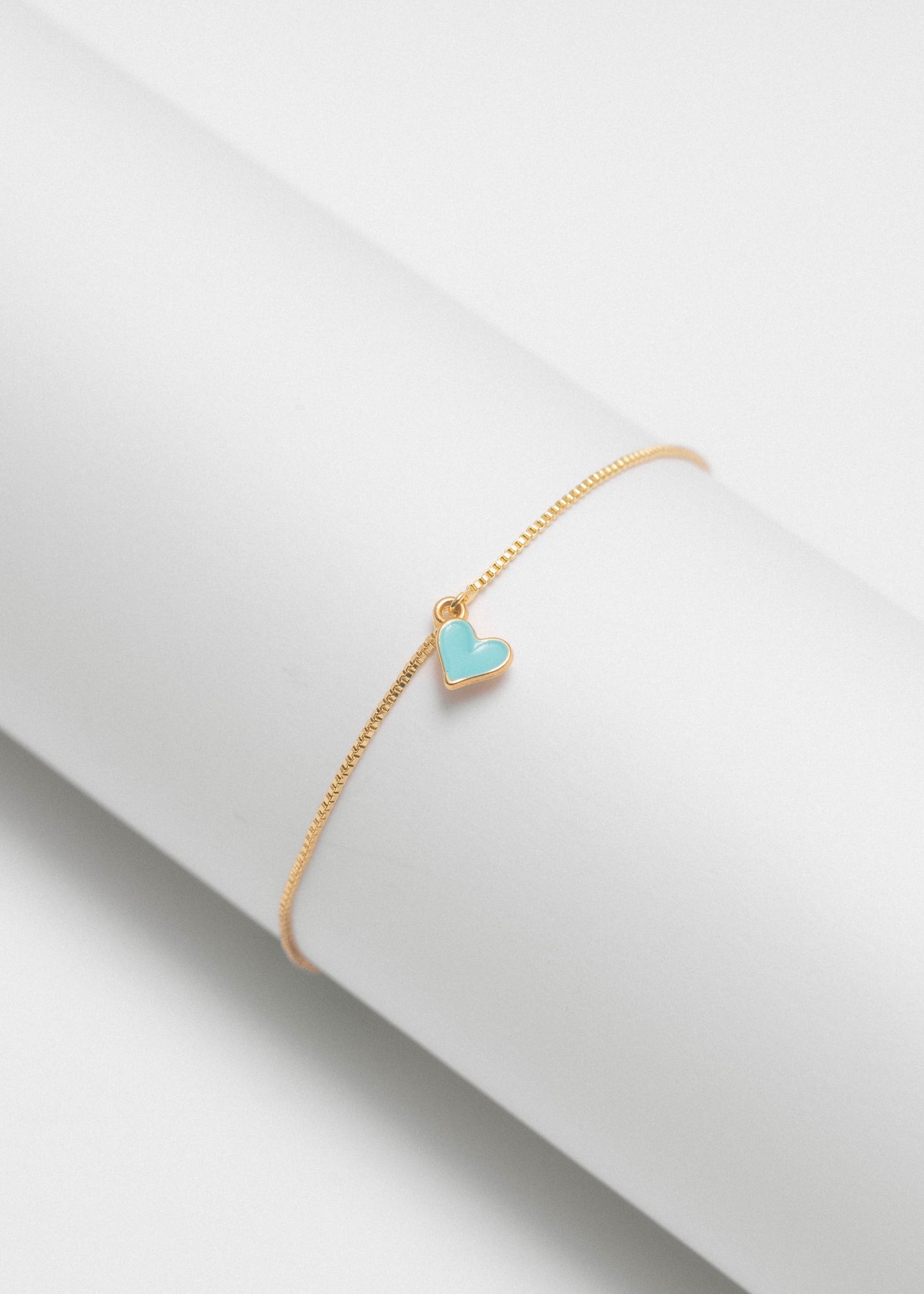 Pulsera corazón turquesa minimalist