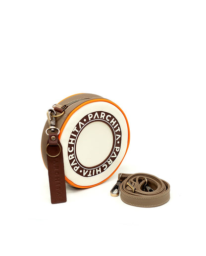 Bandolera disco marrón