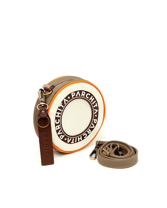 Bandolera disco marrón