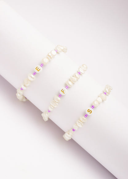 Pulsera letras Lila