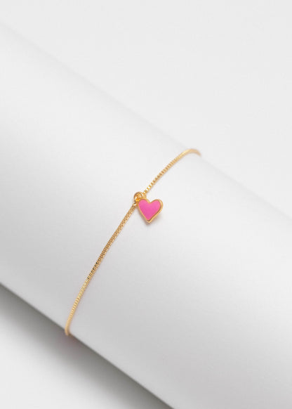 Pulsera corazón rosa minimalist