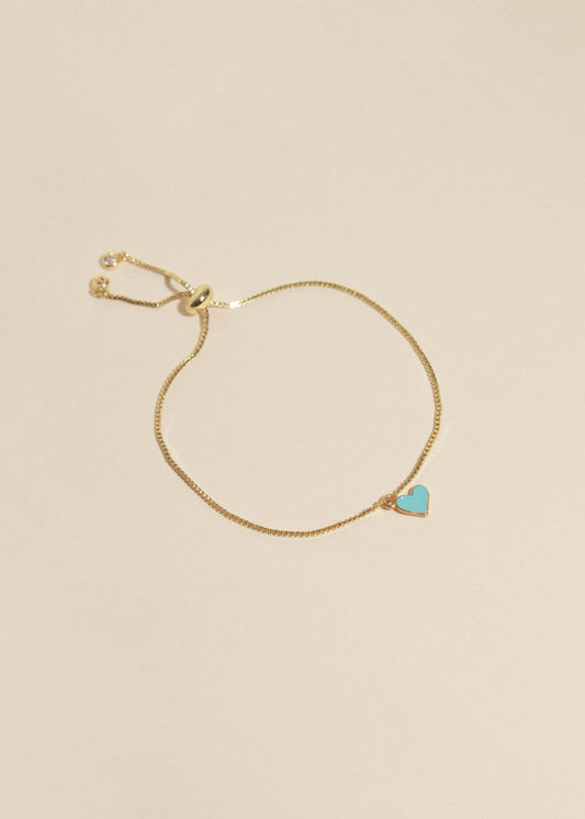 Pulsera corazón turquesa minimalist