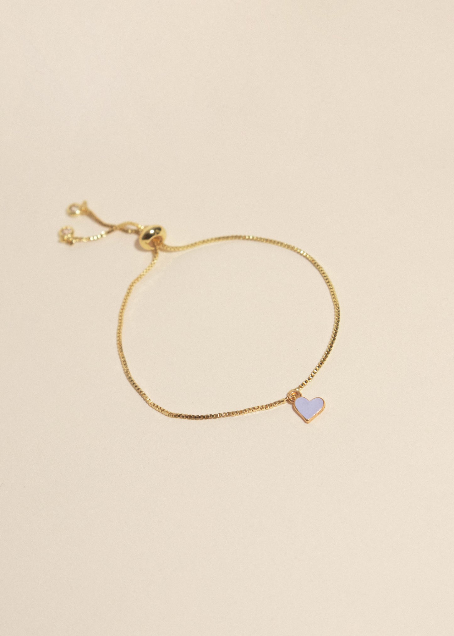 Pulsera corazón lila minimalist