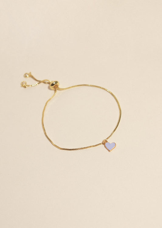 Pulsera corazón lila minimalist