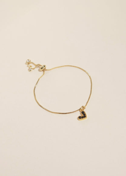 Pulsera corazón negro