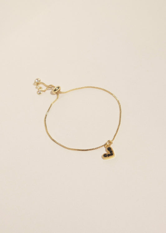 Pulsera corazón negro