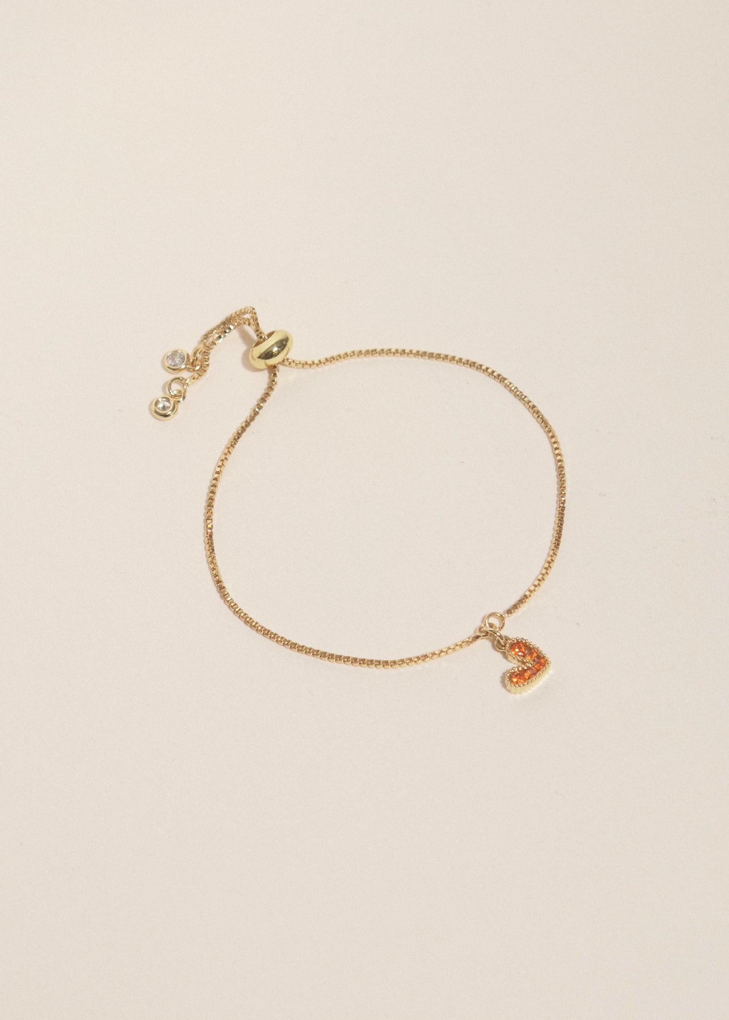 Pulsera corazón naranja