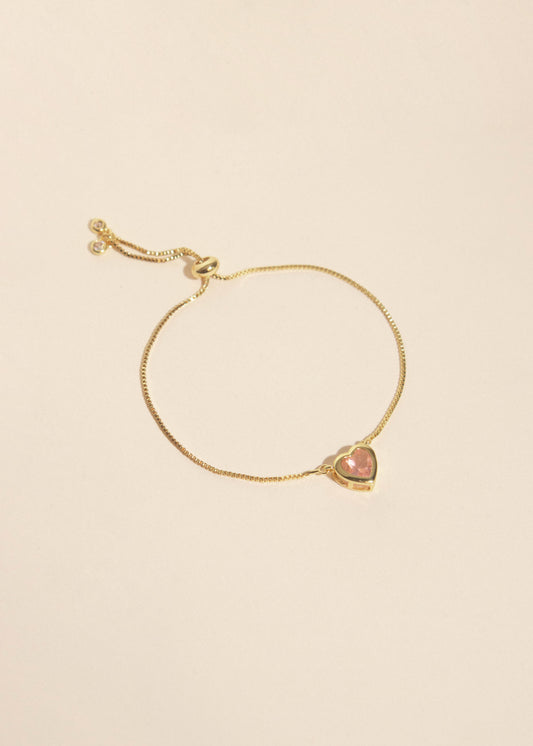 Pulsera corazón rosa big