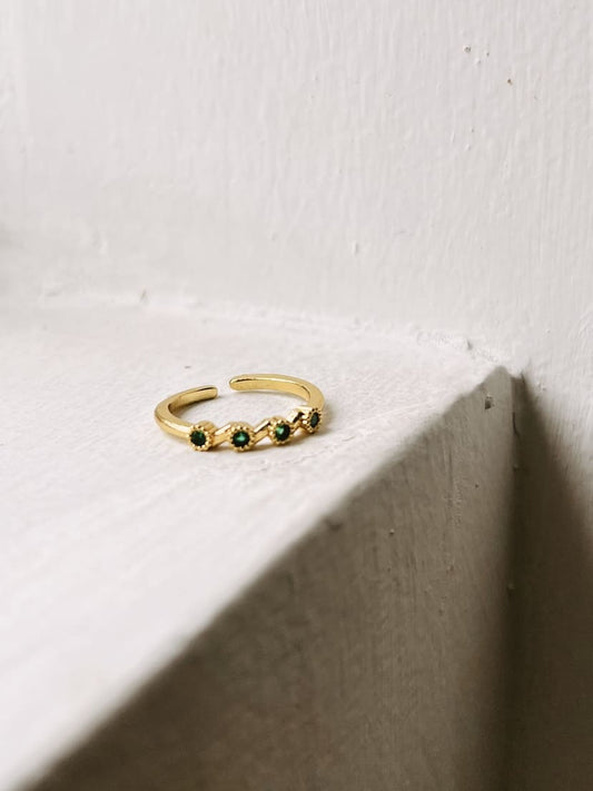 Anillo gold green