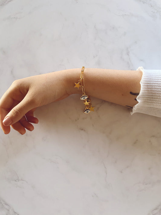 Pulsera estrella y ojo pestaña