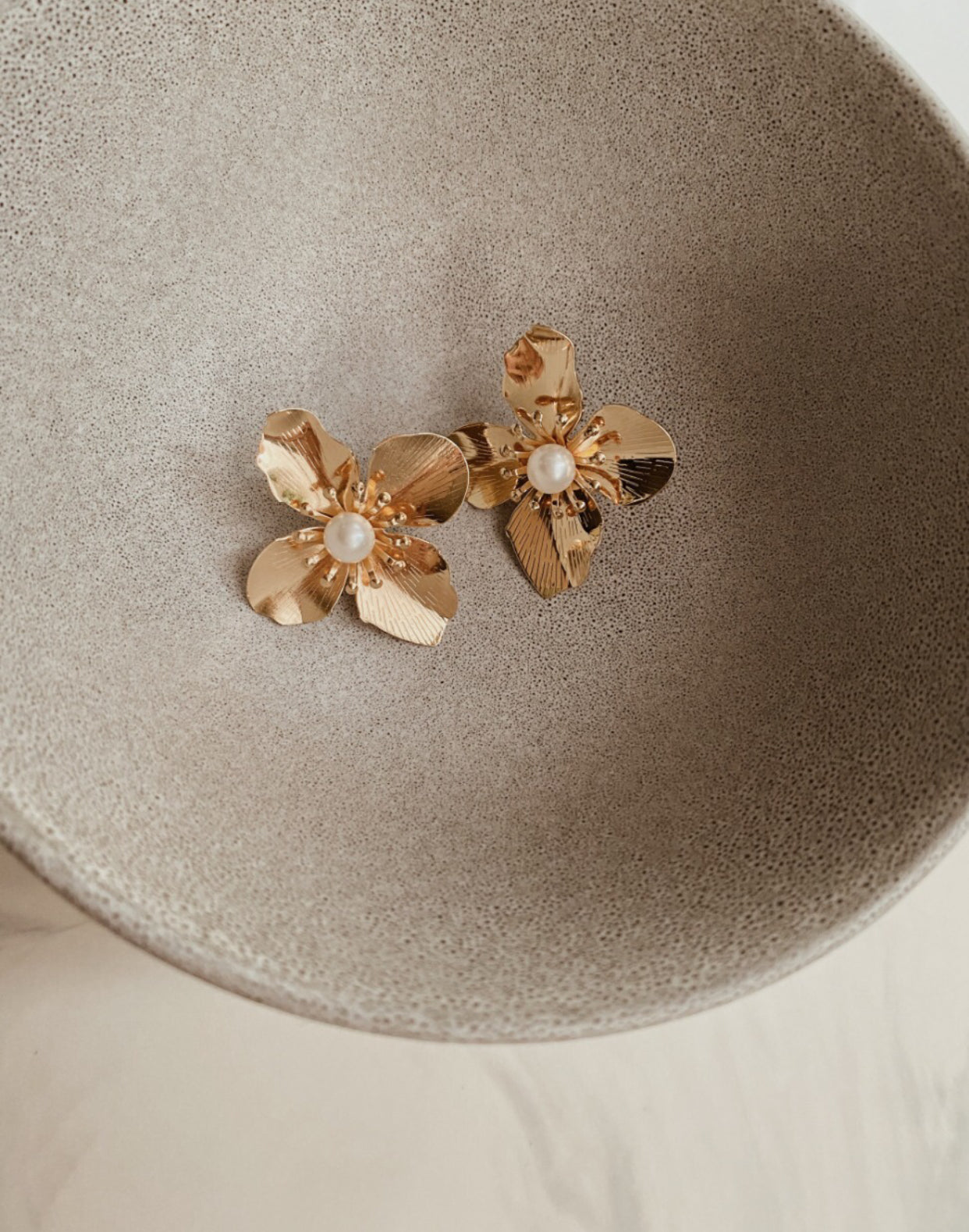 Aros flor gold