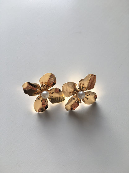 Aros flor gold