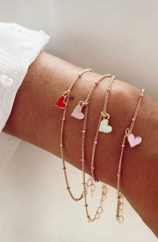 Pulsera corazón varios colores